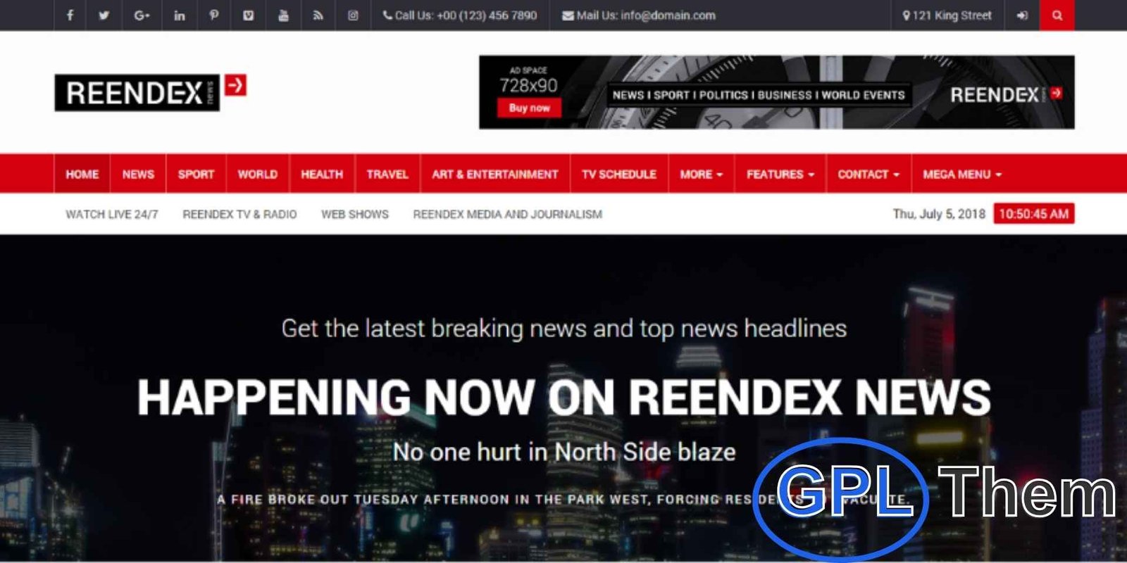 Reendex – Broadcast News Magazine WordPress Theme Reendex – Broadcast News Magazine WordPress Theme