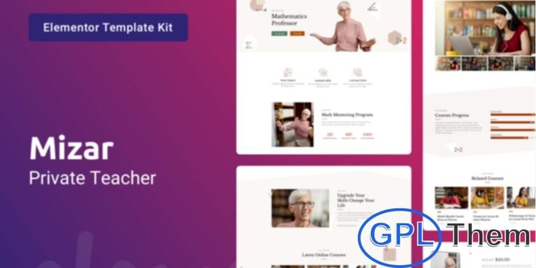 Mizar – Private Teacher & Education Elementor Template Kit Mizar is a modern Elementor Template Kit designed for private teachers, tutors, education consultants, mentors, and coaching centers.