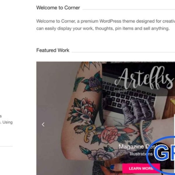 CSSIgniter – Corner WordPress Theme Download the CSSIgniter Corner WordPress Theme, a clean and modern theme designed for creatives, freelancers, and portfolio websites. With its minimal layout and stylish design, Corner makes it easy to showcase projects, case studies, and personal work in a professional way.