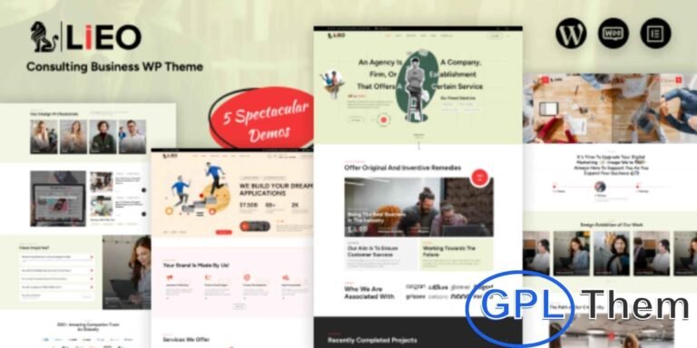 LIEO – Business Consulting WordPress Theme LIEO is a professional and modern Business Consulting WordPress theme crafted for consulting firms, financial advisors, and corporate agencies. Its clean and sleek design makes it easy to present your services, expertise, and success stories in a polished way.