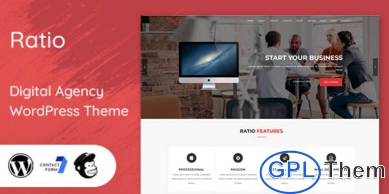 Ratio – Material Design WordPress Theme Ratio is a modern, responsive WordPress theme built with Material Design principles, perfect for corporate websites, creative agencies, and various business niches. Its fresh, clean layout ensures a professional and visually appealing online presence.