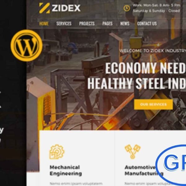 Zidex – Industrial & Factory WordPress Theme