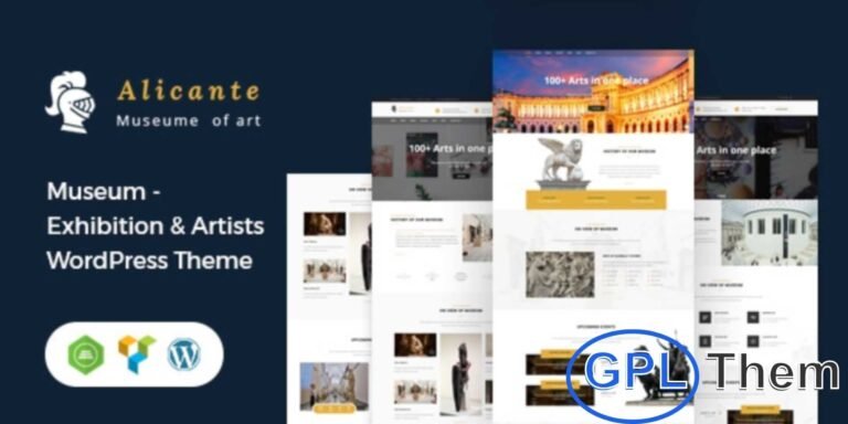 Alicante – Museum & Exhibition WordPress Theme Alicante is a modern and elegant WordPress theme designed specifically for museums, art galleries, exhibitions, and all art-related showcases. It is ideal for both contemporary and classic art institutions, providing a professional online presence that captures attention.