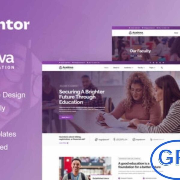 Acadrova – University & School Education Elementor Pro Template Kit Acadrova is a modern Elementor Pro Template Kit designed for university, school, and educational websites. With 12+ pre-built templates featuring a clean and professional design, it’s perfect for colleges, academies, online courses, and educational institutions.