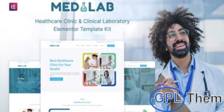 Medilab – Healthcare & Clinical Laboratory Elementor Template Kit Medilab is a modern and professional Elementor Template Kit designed for healthcare clinics, clinical laboratories, hospitals, and other medical businesses. It comes with 12+ pre-designed pages that make it easy to showcase services, facilities, and expertise.