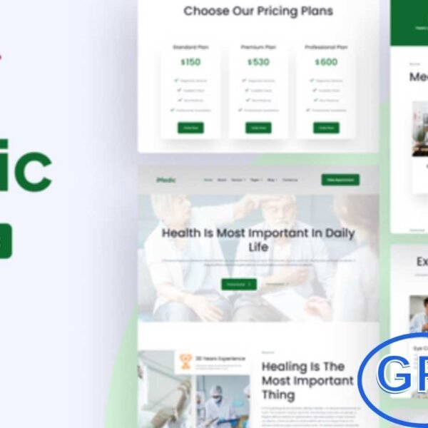 Medicly – Medical Elementor Pro Template Kit Medicly is a professional Elementor Pro Template Kit designed for healthcare, hospitals, clinics, and medical websites. Featuring 12+ pre-built pages with a clean and modern design, it provides well-structured layouts for showcasing medical services, doctors, departments, and patient care.