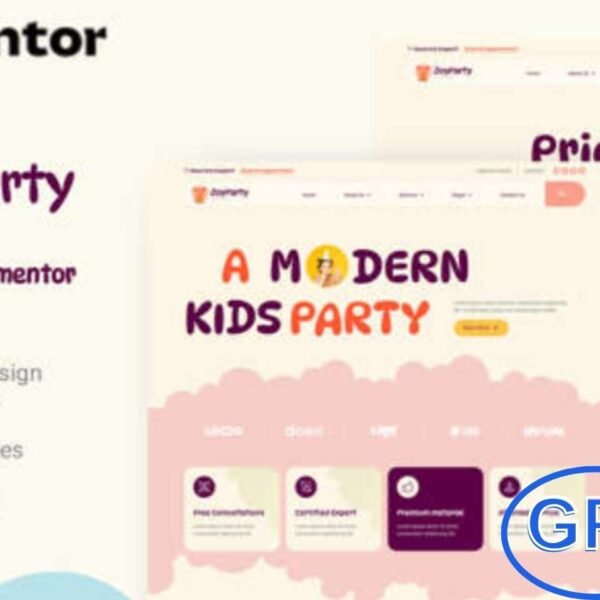 JoyParty – Kids Party Planner Elementor Template Kit JoyParty is a colorful Elementor Template Kit crafted for kids’ party planners, event organizers, and celebration services. Perfect for birthday parties, children’s events, and special occasions, this kit includes ready-to-use pages such as Home, About Us, Services, Booking, Pricing, FAQs, Blog, and Contact.