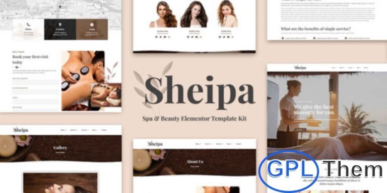 Sheipa – Spa & Beauty Elementor Template Kit Sheipa is a beautifully designed Elementor Template Kit created for spas, beauty salons, wellness centers, and self-care businesses. With 12+ ready-to-use pages and section templates, you can launch a stunning website in minutes.