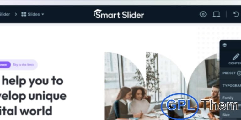 Smart Slider 3 Pro by Nextend + 170+ Templates Smart Slider 3 Pro is the ultimate WordPress slider plugin, designed to create stunning, fully responsive sliders with ease. Packed with 170+ ready-to-use templates, it lets you build professional sliders, carousels, and presentations in just minutes.