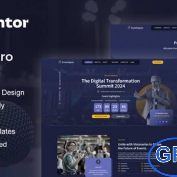 Eventapro – Event & Conference Elementor Pro Template Kit Eventapro is a professional Elementor Pro Template Kit designed for event and conference websites. Featuring a modern, clean, and fully responsive layout, it’s perfect for showcasing events, conferences, seminars, webinars, workshops, expos, and concerts.