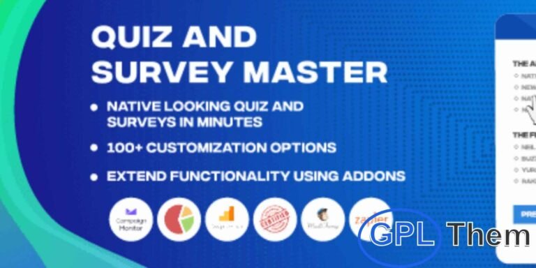 Quiz and Survey Master – WordPress Quiz, Exam & Survey Plugin Quiz and Survey Master is a powerful WordPress plugin designed to create interactive quizzes, exams, and surveys with ease. Built for engagement, it helps you capture leads, boost user interaction, and keep visitors on your site longer.