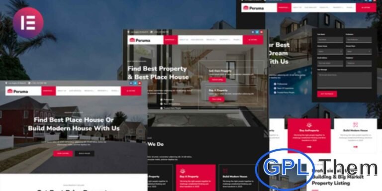 Peruma – Real Estate & Property Listing Elementor Template Kit Peruma is a professional Real Estate & Property Listing Elementor Template Kit designed to help you build modern, responsive, and high-converting property websites.