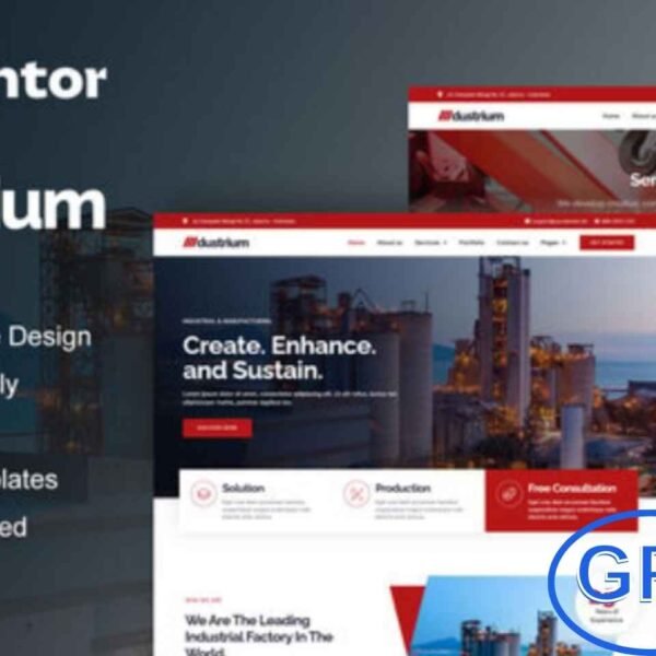 Dustrium – Industrial & Manufacturing Elementor Pro Template Kit Dustrium is a modern Elementor Pro Template Kit designed for industrial and manufacturing businesses. Featuring 12+ pre-built templates with a professional, sleek, and fully responsive design, it allows you to quickly create company websites for factories, production units, and industrial services.