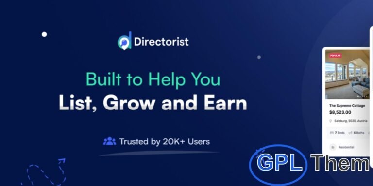 Directorist – WordPress Business Directory Plugin + All Addons Directorist is a powerful WordPress directory plugin designed to help you build professional, scalable, and user-friendly business directories with ease. With its modern design and flexible features, it’s perfect for creating industry-standard online directories for any niche.