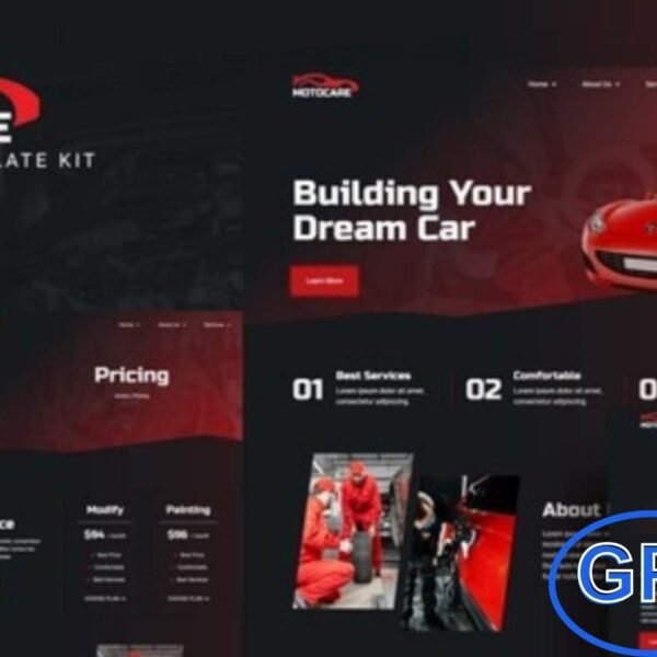 Motocare – Automotive Elementor Template Kit Motocare is a modern Elementor Template Kit designed for automotive businesses, car modification providers, auto repair shops, and vehicle service centers. It includes a complete set of pre-built pages such as Home, About Us, Team, Services, Pricing, Blog, FAQs, Gallery, 404, and Contact Us.