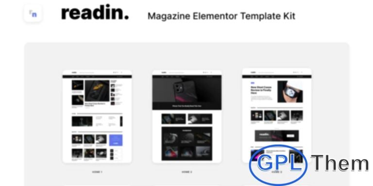 Readin – Blog & Magazine Elementor Template Kit Readin is a versatile Elementor Template Kit designed for blogs and online magazines. Featuring 12 unique homepage layouts, it allows you to create a professional, engaging magazine website effortlessly.