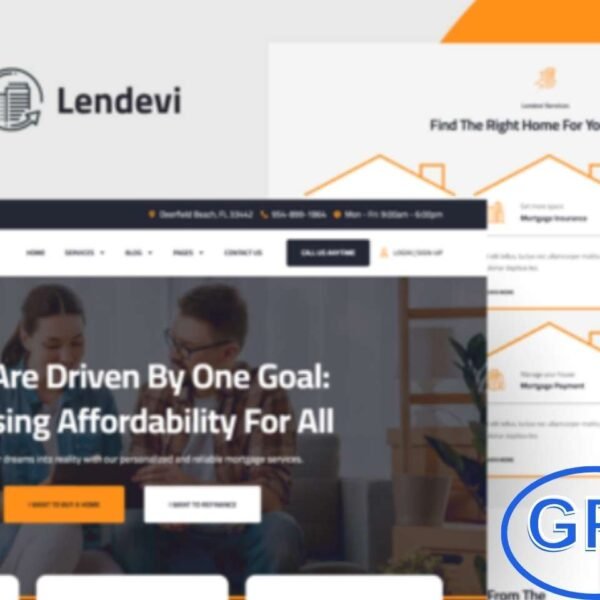 Lendevi – Mortgage Elementor Pro Template Kit Lendevi is a professional Elementor Pro Template Kit designed for mortgage, insurance, and financial service websites. Perfect for brokers, home loans, leasing, and real estate businesses, this template kit offers a modern and clean design that highlights your services effectively.