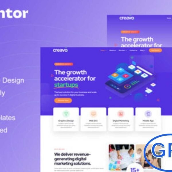 Creavo – Creative Agency & Digital Marketing Elementor Template Kit Creavo is a modern Elementor Template Kit designed for creative agencies and digital marketing websites. Packed with 12 pre-built templates, it features a sleek, professional design and a fully responsive layout.