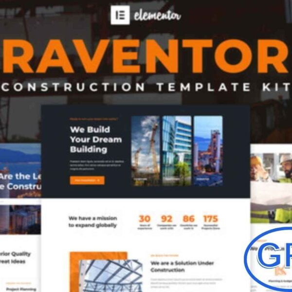 Raventor – Construction & Architecture Elementor Template Kit Raventor is a professional Elementor Template Kit designed for construction, architecture, and building companies. Showcase your projects, services, and expertise with a modern, clean, and fully responsive design.