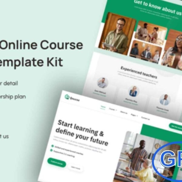 Qourse – Education & Online Course Elementor Template Kit Qourse is a modern Elementor Template Kit perfect for education websites, online courses, and learning management systems. With a clean, responsive, and retina-ready design, this template kit allows you to create a professional and engaging educational website effortlessly.