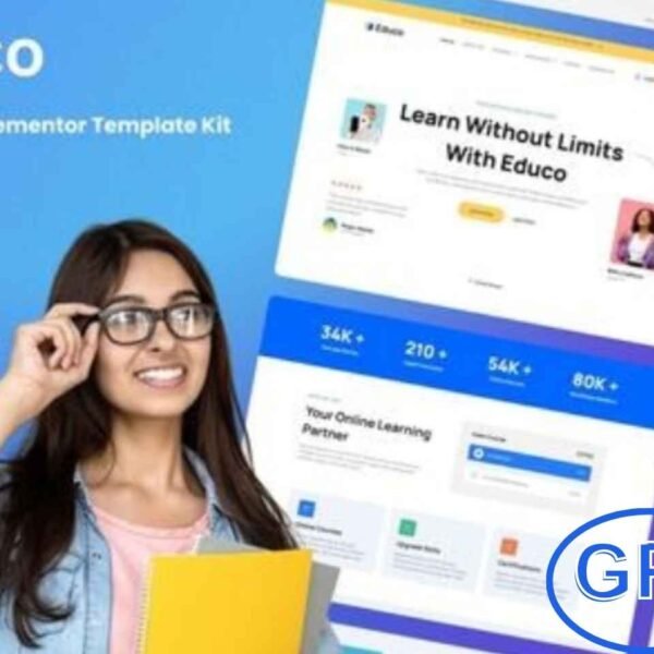 Educo – Education & Online Course Elementor Template Kit Educo is a versatile Elementor Template Kit designed for education websites and online course platforms. Featuring a collection of modern, fully responsive templates, it allows you to showcase courses, manage learning resources, and engage students effectively.