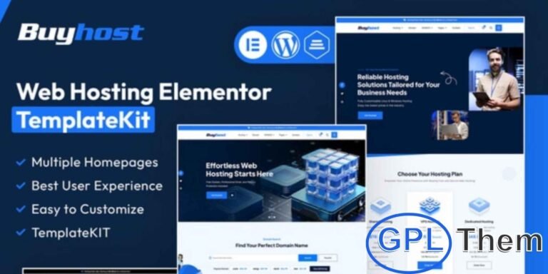 Buyhost – Web Hosting Elementor Template Kit Buyhost is a professional Elementor Template Kit designed for web hosting companies, server providers, and hosting service businesses. Featuring clean, modern templates and a user-friendly layout, it offers everything needed to create a fully functional and engaging website.