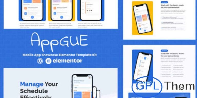 AppGUE – Mobile App Showcase Elementor Template Kit AppGUE is a modern Elementor Template Kit designed to showcase mobile apps, SaaS, and digital services in a smart and professional way. With a fully responsive layout, this kit adapts seamlessly across all devices, ensuring a flawless user experience.