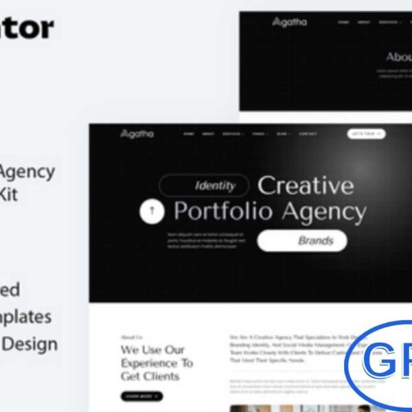 Agatha – Creative Portfolio & Agency Elementor Template Kit Agatha is a stylish and professional Elementor Template Kit designed for creative portfolios and digital agencies. Built with modern design elements and clean layouts, this kit offers a range of stunning templates to showcase your projects, agency profile, and services in an engaging way.