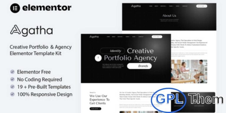 Agatha – Creative Portfolio & Agency Elementor Template Kit Agatha is a stylish and professional Elementor Template Kit designed for creative portfolios and digital agencies. Built with modern design elements and clean layouts, this kit offers a range of stunning templates to showcase your projects, agency profile, and services in an engaging way.