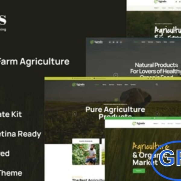 Agrois – Organic Farm & Agriculture Elementor Template Kit Agrois is a modern and responsive Elementor Template Kit designed for organic farms, agriculture businesses, and eco-friendly food producers.
