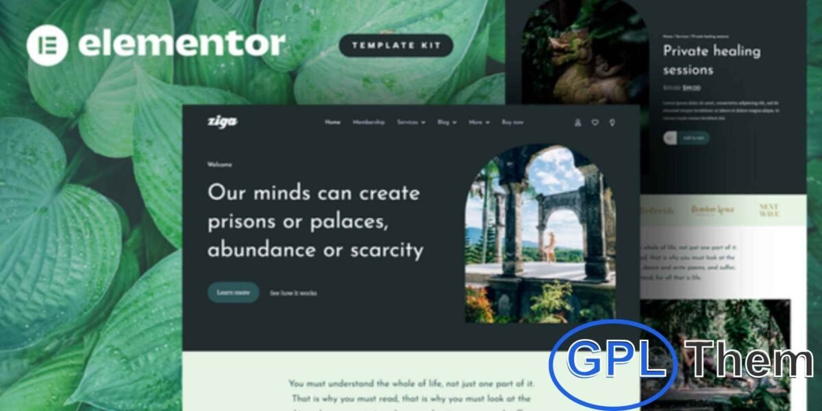 Ziga – Healer & Life Coach Elementor Template Kit Ziga is a modern Elementor Template Kit crafted for healers, life coaches, counselors, therapists, reiki practitioners, shamans, hypnotists, and holistic wellness experts. With its clean and professional layouts, this kit helps you create a powerful online presence to connect with clients and showcase your services.
