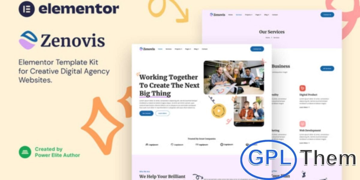 Zenovis – Creative Digital Agency Elementor Template Kit Zenovis is a stylish and modern Elementor Template Kit designed for Creative Digital Agencies, Digital Marketing Agencies, SEO consultants, Social Media Marketing firms, and Website Development companies.