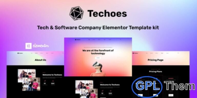 Techoes – Tech & Software Company Elementor Template Kit Techoes is a modern Elementor Template Kit built for tech companies, software firms, and startups looking to showcase their products in a professional way. Featuring a clean and sleek design, this kit comes with 10+ pre-built pages and templates that are fully responsive and easy to customize.