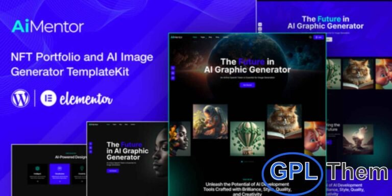 AiMentor – AI Image Generator Website Elementor Template Kit AiMentor is a cutting-edge Elementor Template Kit designed for AI-powered image generation, NFT portfolios, and creative technology websites. With its futuristic design, responsive layout, and user-friendly customization, it allows you to build a professional online presence without coding.