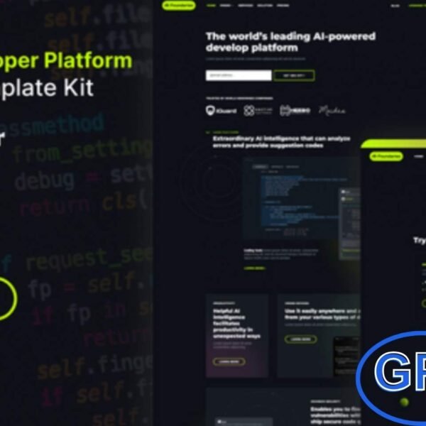 AI Foundaries – Software Developer Platform Elementor Template Kit AI Foundaries is a modern Elementor Template Kit designed for AI developers, software platforms, and technology businesses. Fully responsive and easily customizable, it’s ideal for AI software companies, SaaS developers, coding tools, IT solutions, and other tech-focused businesses.
