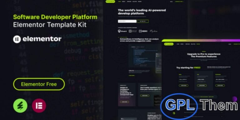 AI Foundaries – Software Developer Platform Elementor Template Kit AI Foundaries is a modern Elementor Template Kit designed for AI developers, software platforms, and technology businesses. Fully responsive and easily customizable, it’s ideal for AI software companies, SaaS developers, coding tools, IT solutions, and other tech-focused businesses.