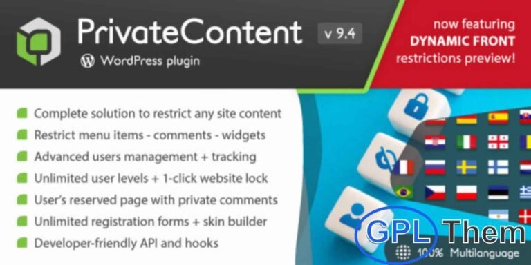 PrivateContent – WordPress Membership Plugin Bundle Pack PrivateContent is a powerful yet easy-to-use WordPress plugin bundle that transforms your site into a complete multilevel membership platform. With its flexible features, you can restrict content, manage users, and create personalized experiences for your members.