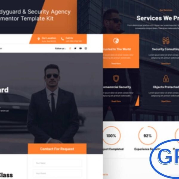 Ormas – Bodyguard & Security Agency Elementor Template Kit Ormas is a professional Elementor Template Kit designed for bodyguard, security, and protection service businesses.