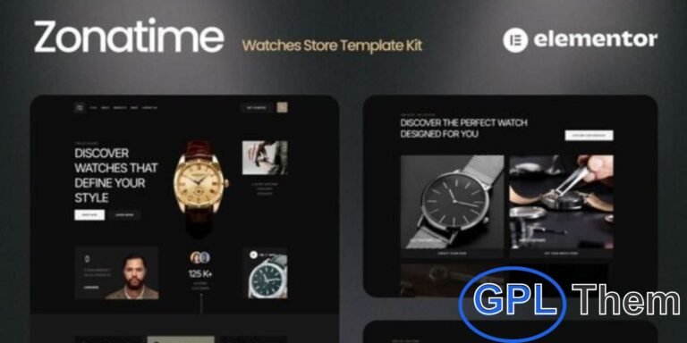 Zonatime – Dark Theme Watch Store Elementor Template Kit Zonatime is a stylish Elementor Template Kit crafted for watch stores and luxury timepiece retailers. With its sleek dark theme, it’s perfect for showcasing premium watches, highlighting their elegance, design, and craftsmanship.