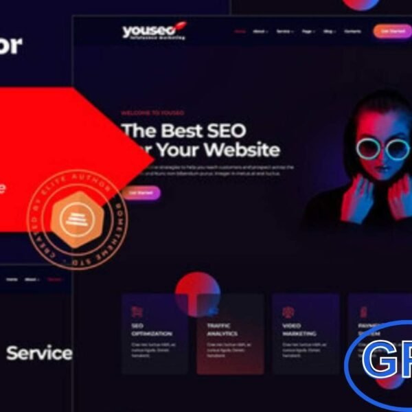 Youseo – SEO & Digital Creative Agency Elementor Template Kit Youseo is a modern Elementor Template Kit designed for SEO agencies, digital marketing firms, and creative agencies. Featuring a bold dark theme with vibrant accents, it’s perfect for showcasing marketing projects, SEO services, and creative solutions.