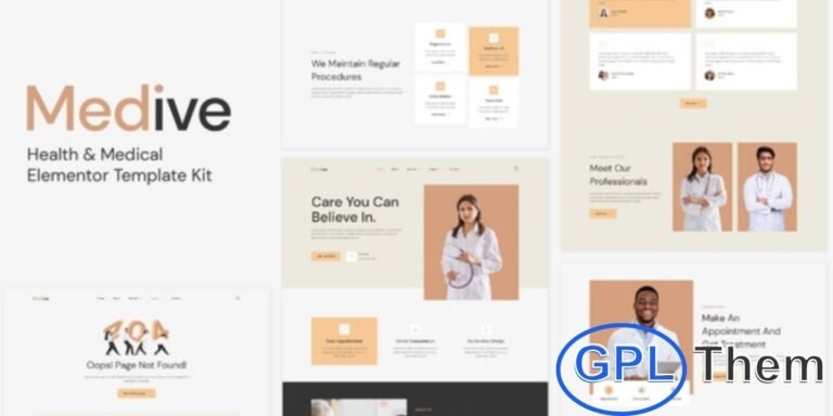 Medive – Health & Medical Elementor Template Kit Medive is a modern and fully responsive Elementor Template Kit designed for health and medical websites.