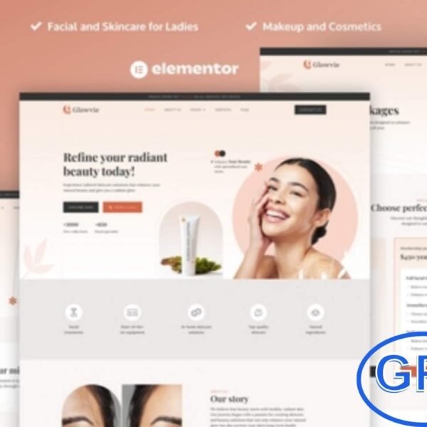 Glowvie – Beauty & Skincare Elementor Pro Template Kit Glowvie is a stylish Elementor Pro Template Kit crafted for beauty salons, skincare brands, spas, and wellness businesses. Featuring elegant, modern layouts, it allows you to showcase treatments, services, and products with a professional touch.