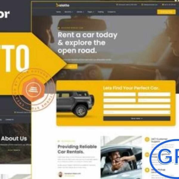 Balatto – Car Rental Company Elementor Pro Template Kit Balatto is a modern Elementor Pro Template Kit crafted for car rental businesses. Perfect for airport transfers, taxi services, van rentals, and general rent-a-car services, this kit offers fully responsive, retina-ready templates with a sleek and professional design.