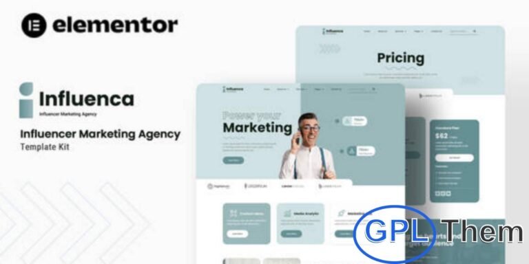 Influenca – Influencer Marketing Agency Elementor Template Kit Influenca is a modern Elementor Template Kit designed for influencer marketing agencies, digital creators, and social media professionals.