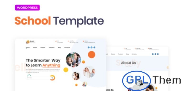 Shelly – School Elementor Template Kit Shelly is a modern Elementor Template Kit designed for educational websites, serving learning communities from elementary to high school. Featuring a bold and engaging design, it’s perfect for schools, language centers, kindergartens, art academies, playrooms, and colleges.