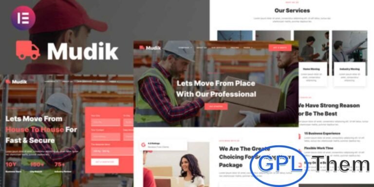 Mudik – Moving & Transportation Services Elementor Template Kit Mudik is a professional Elementor Template Kit designed for moving, transportation, logistics, and delivery service websites. Perfect for movers, courier companies, freight services, and storage solutions, this kit offers a clean and modern design that highlights your services effectively.
