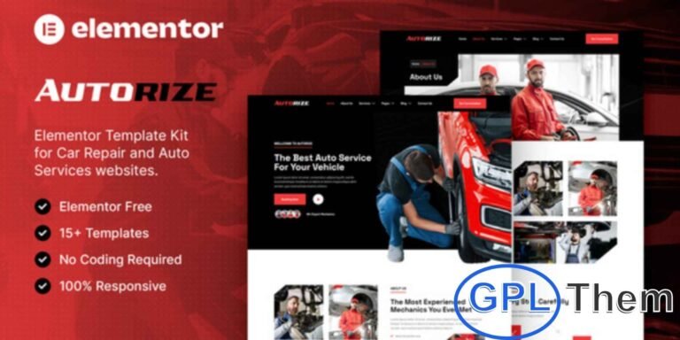 Autorize – Car Repair & Auto Services Elementor Template Kit Autorize is a modern and fully responsive Elementor Template Kit designed for car repair shops, auto services, mechanics, automotive businesses, and car spare parts stores.