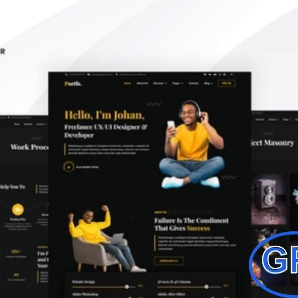 Portfo – Creative Portfolio Elementor Template Kit Portfo is a modern Elementor Template Kit designed for creative professionals and agencies. Perfect for portfolios, personal showcases, freelancers, developers, designers, and photographers, it features a clean and professional design that highlights your work effectively.