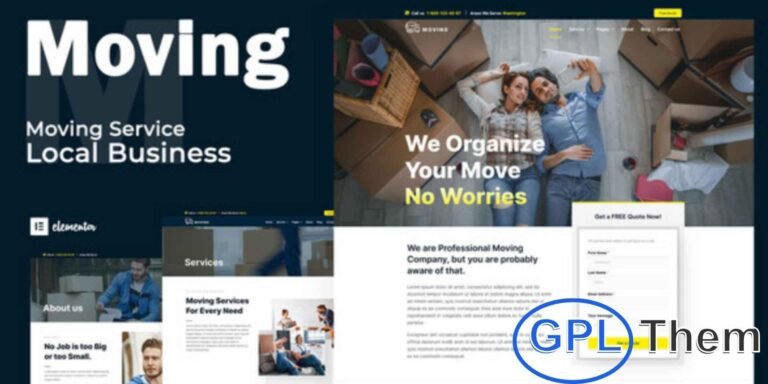 Moving Service – Local Business Elementor Template Kit Moving Service – Local Business is a modern and professional Elementor Template Kit designed for moving companies, local transport services, and logistics businesses. This clean and user-friendly template ensures customers can easily access information, request quotes, and explore your services effortlessly.