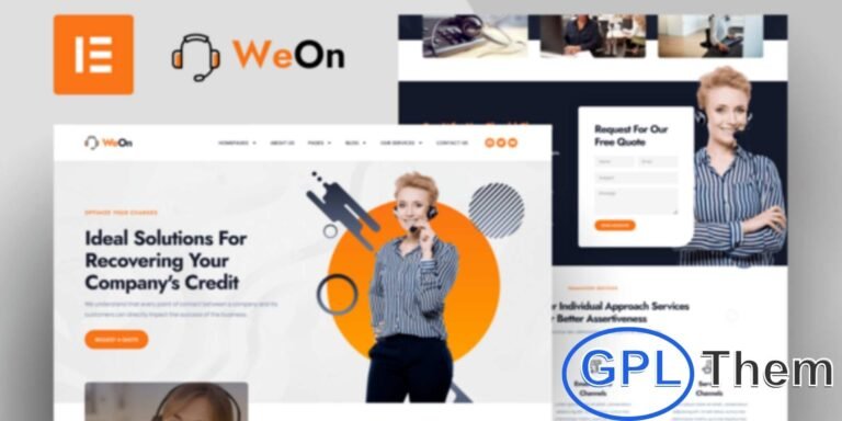 WeOn – Call Center & Telemarketing Elementor Template Kit WeOn is a premium Elementor Pro Template Kit designed for call centers, telemarketing agencies, customer support services, and business communication websites.